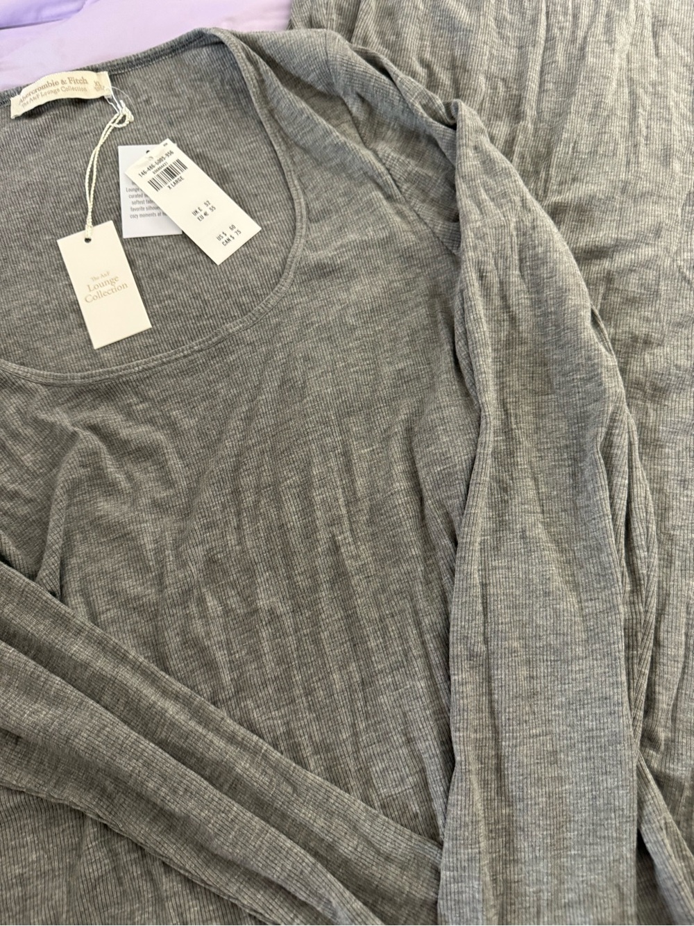 Abercrombie & Fitch Heather Gray Maxi Loungewear Dress - Picture 5 of 7